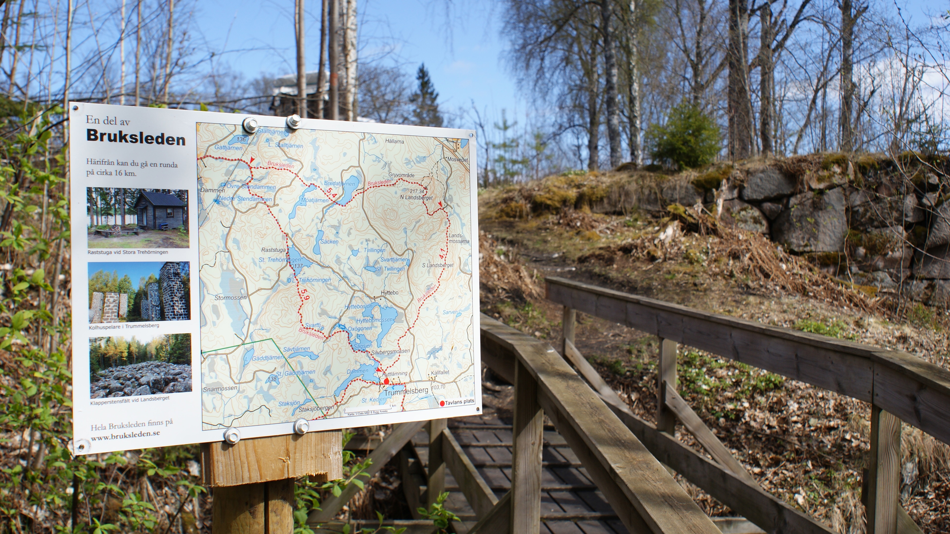 Informationsskylt i Trummelsberg