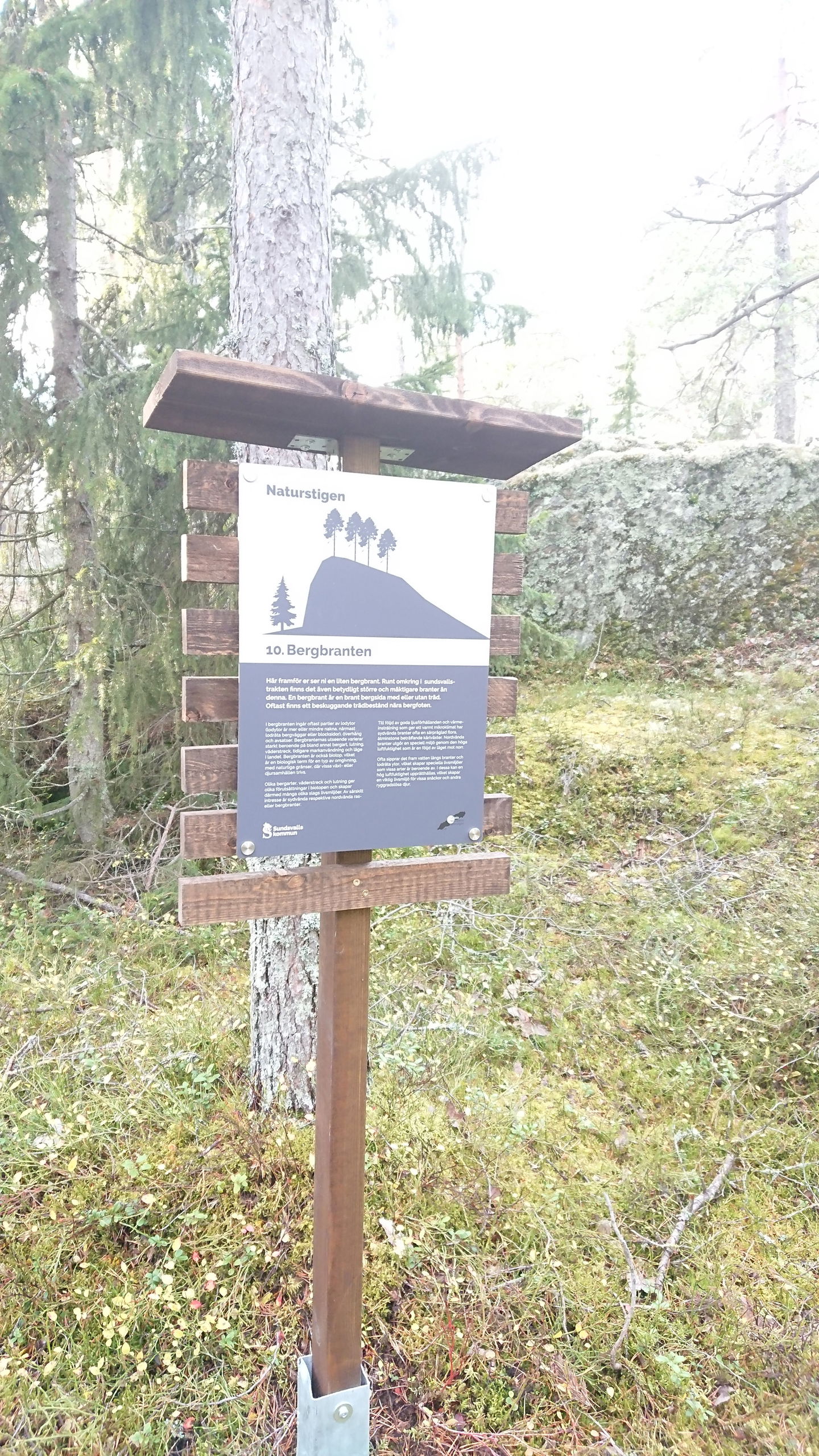 Informationstavla Bergbranten Naturstigen