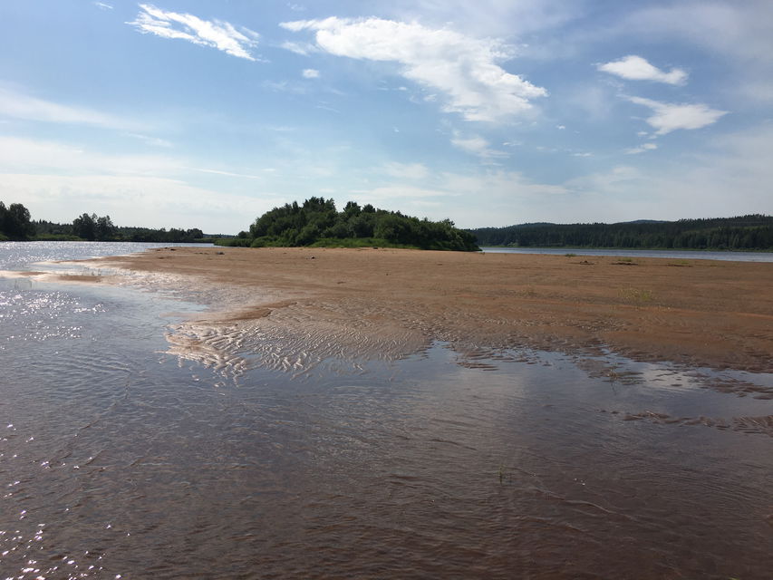 Sandbank i Kalixälven