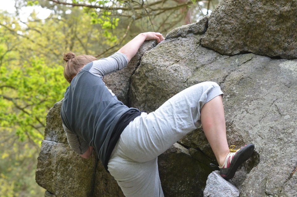 Kjugekull är ett populärt mål för bouldering