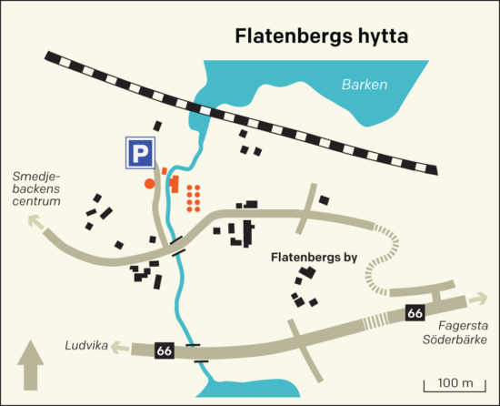 Karta över Flatenberg