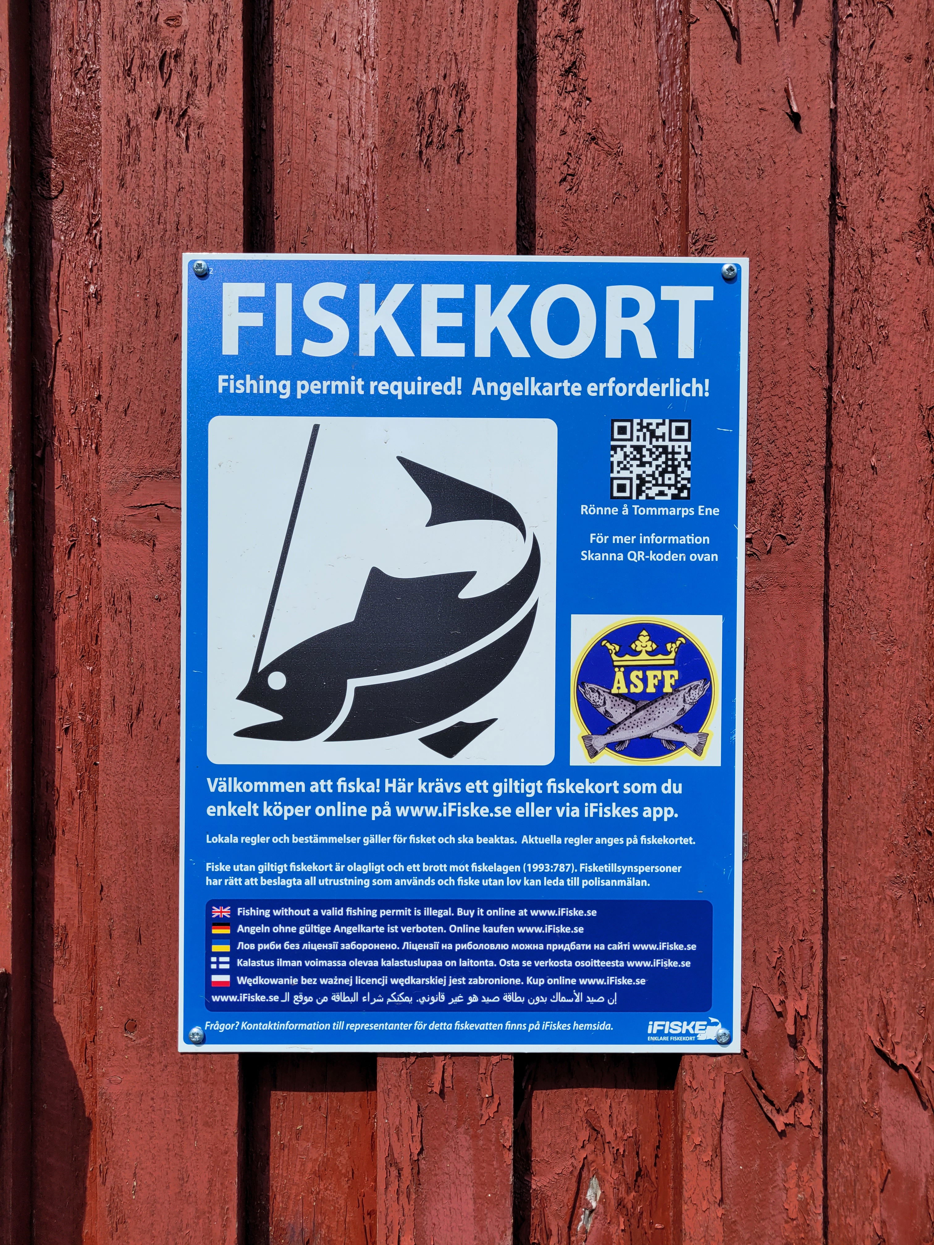 Fiska i Rönne å vid Tomarps ene, köp fiskekort enkelt