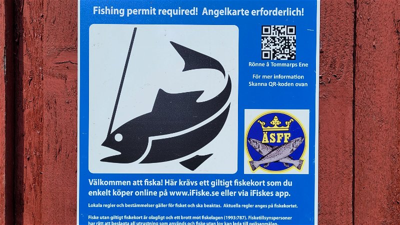 Fiska i Rönne å vid Tomarps ene, köp fiskekort enkelt