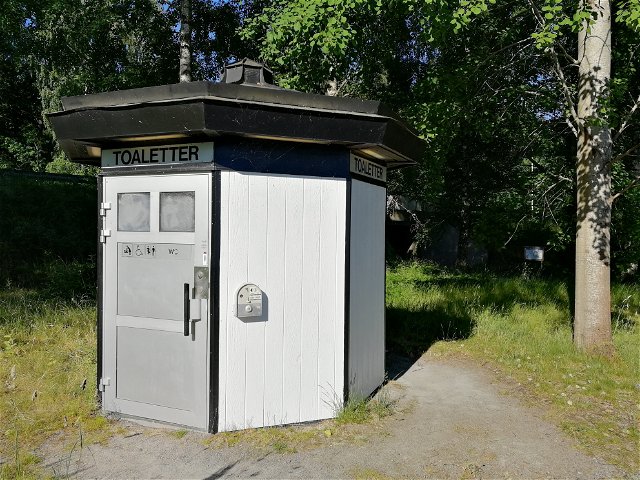 Public toilet at lake Växjö