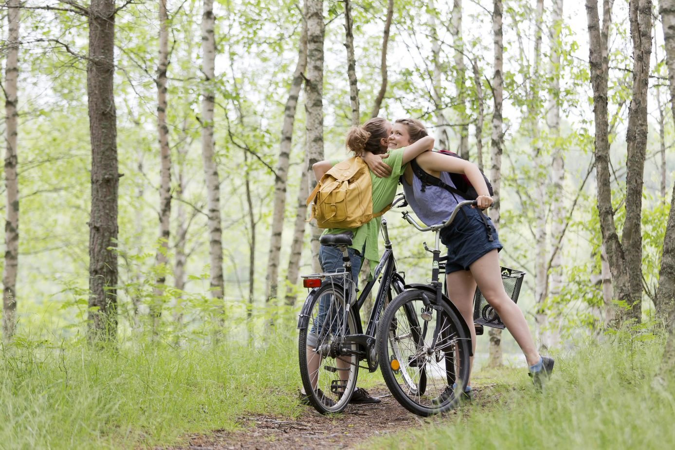Bring a friend on a pleasant bike ride.