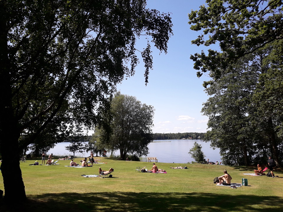 Bad med kvällssol