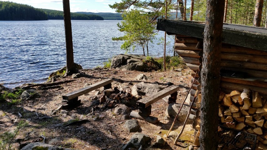 Vindskydd vid Edskens strand