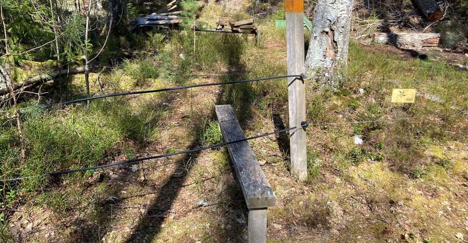 Stängselövergång vindskydd Långgölen Etapp: Falerum-Rumma