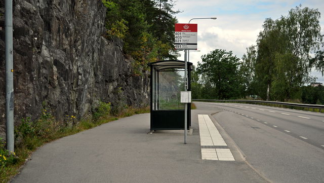 Busshållplats - Nacka kvarn