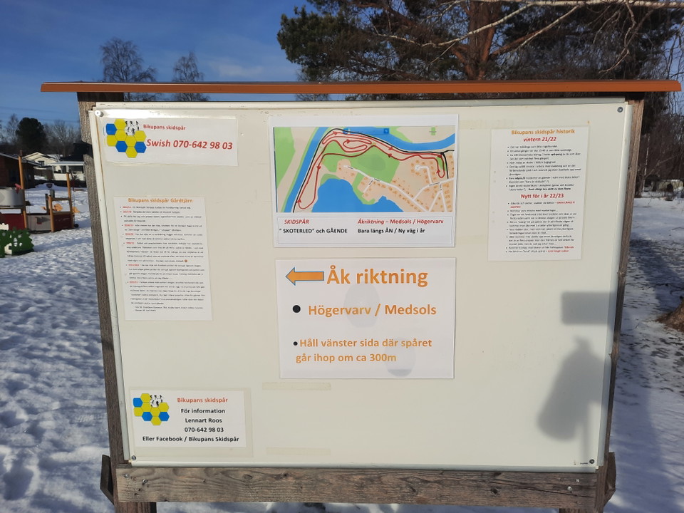 Tydlig informationsskylt vid starten