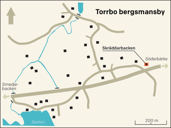 Karta Ekomuseum Torrbo bergsmansby