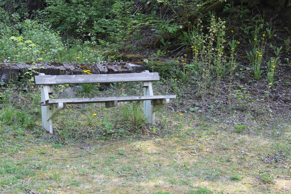 En bänk att vila på.