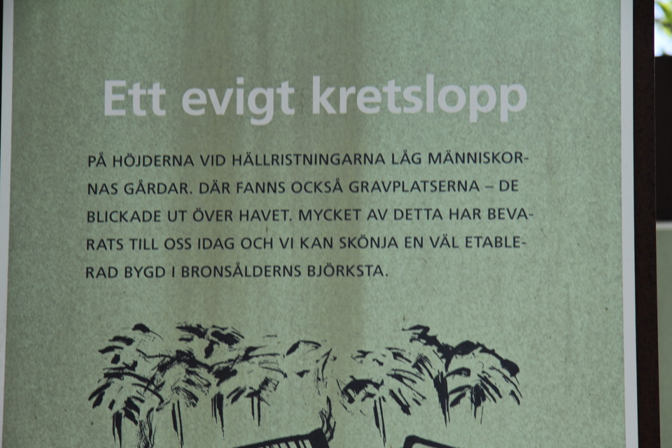 Bild på informationskylt som handlar om ett evigt krestlopp.