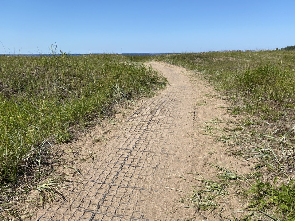Hårdgjord stig till stranden