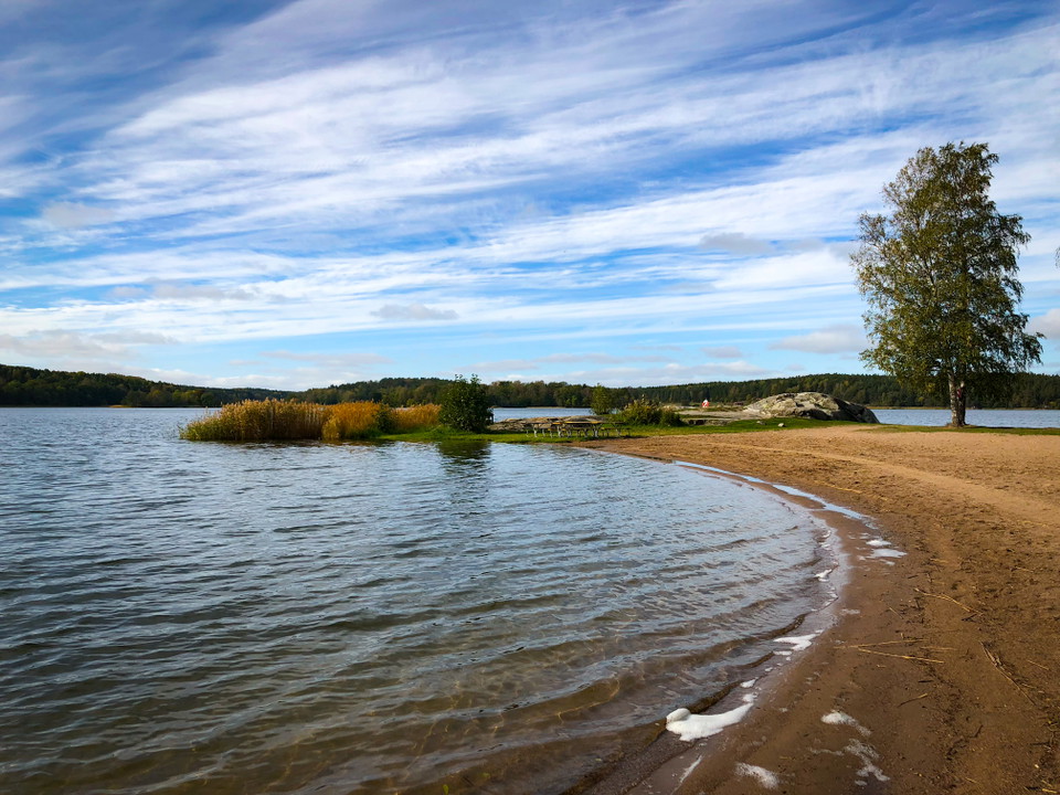 Sandstrand på Eriksö.