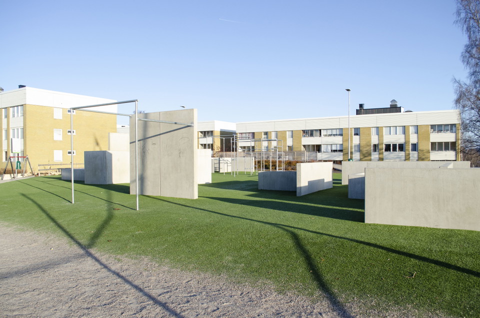 Mitt i bostadsområdet