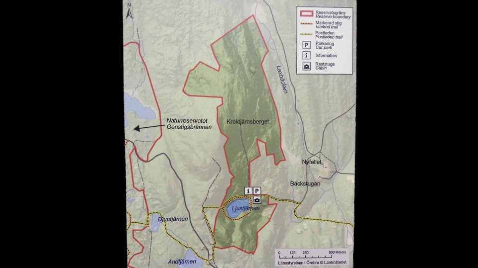 Karta på infoskylt - Länsstyrelsen Örebro län