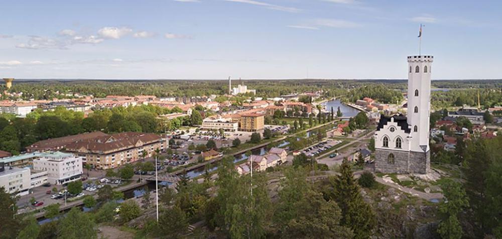 Vacker vy över staden från Östra berget