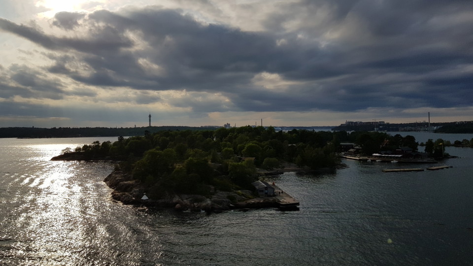 Fjäderholmarna sedda från söder. Foto Lidingö stad