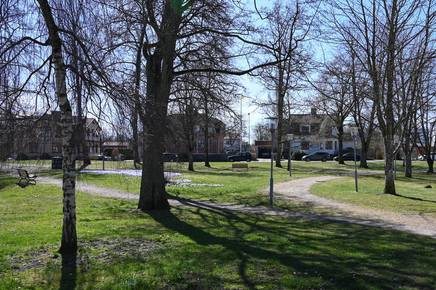 Gångstigar i parken