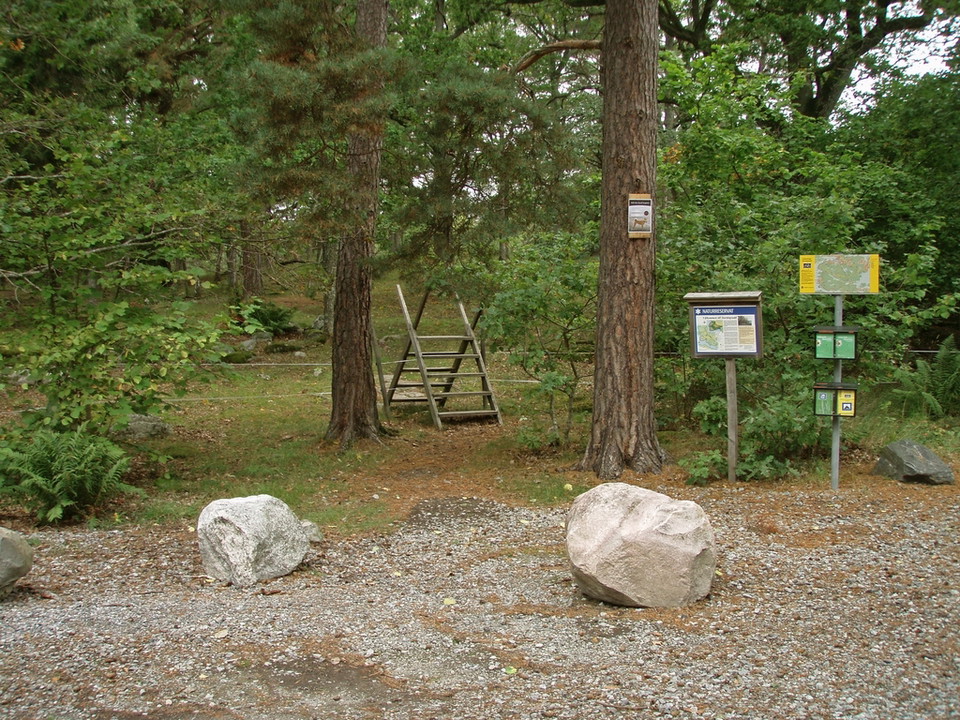 Entré till naturreservat Storängsudd.