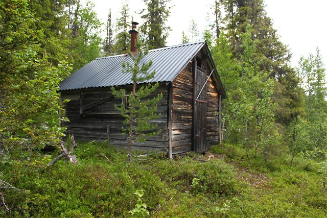 Old hut, Bergnästjärnkojan, Reivo