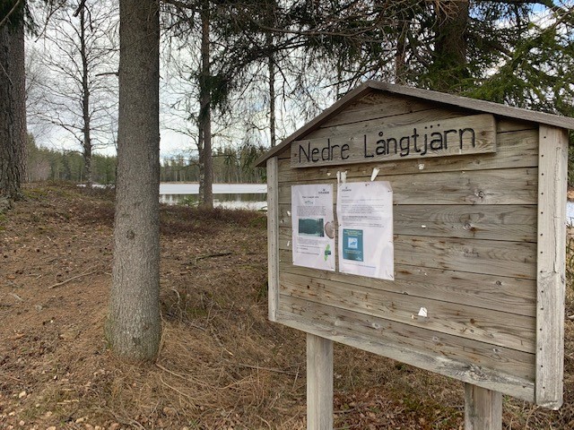 Skylt Nedre Långtjärn
