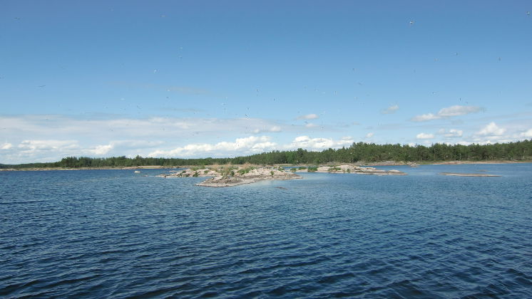 Bitvis är skärgården gyttrig med många kobbar och skär.