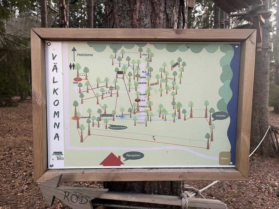 Karta över området och banorna