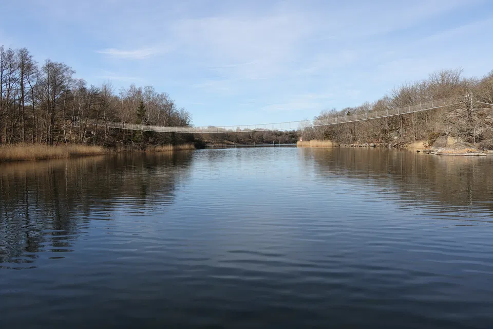 Hängbron över Boksundet. 