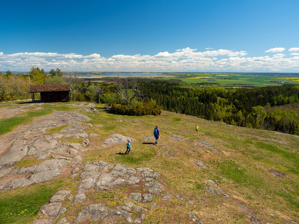 Toppen av Omberg med utsikt över slätten