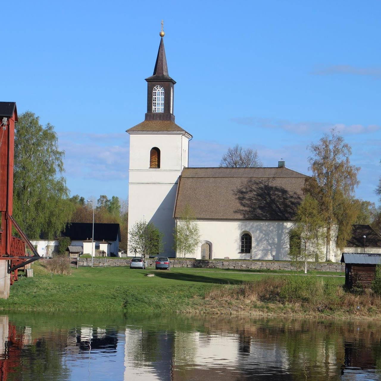 Floda Church in summer