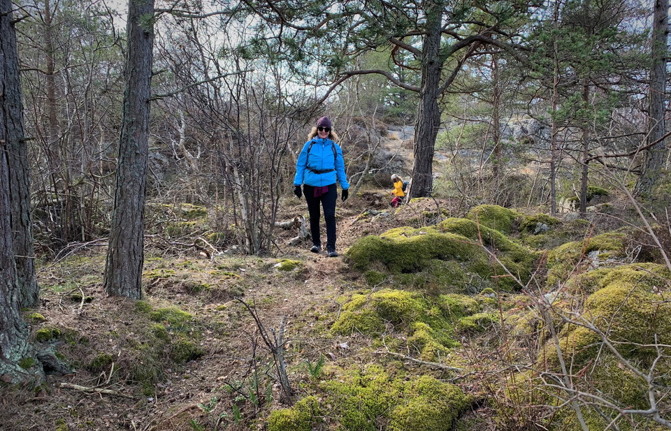 Stigen är både varierad och kuperad. 