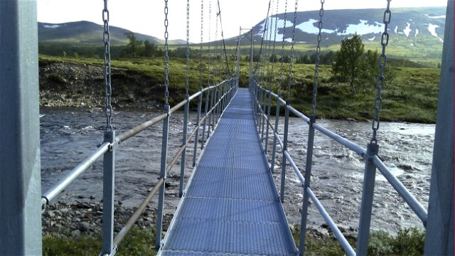 Suspension bridge Tsielekjåhkå