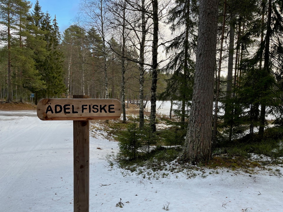 Skylt Ädelfiske 