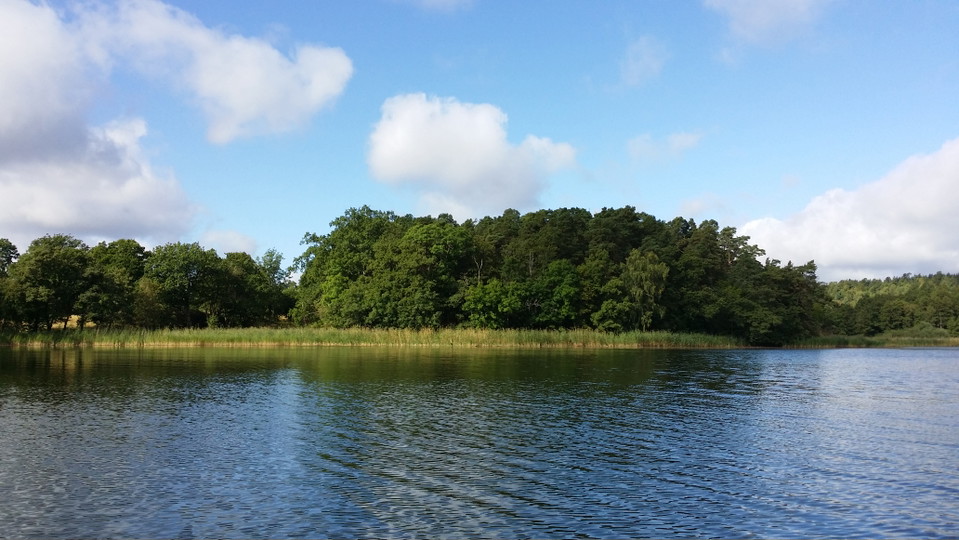 Strand vid Hustegaholm i Gråviken. Foto Lidingö stad