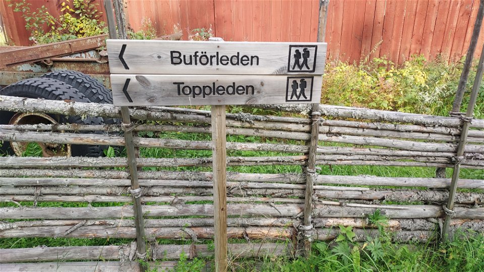 Buförleden och Toppleden går gemensamt från Hembygdsgården i Färila