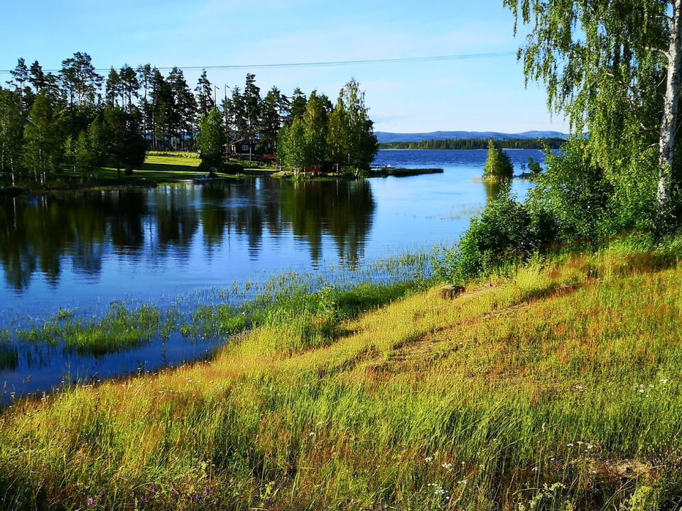 Norrboån där dellensjöarna går ihop.