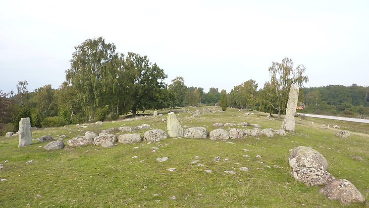 Vambåsa. Hjortahammars gravfält. Foto Ingegerd Nordahl /Länsstyrelsen