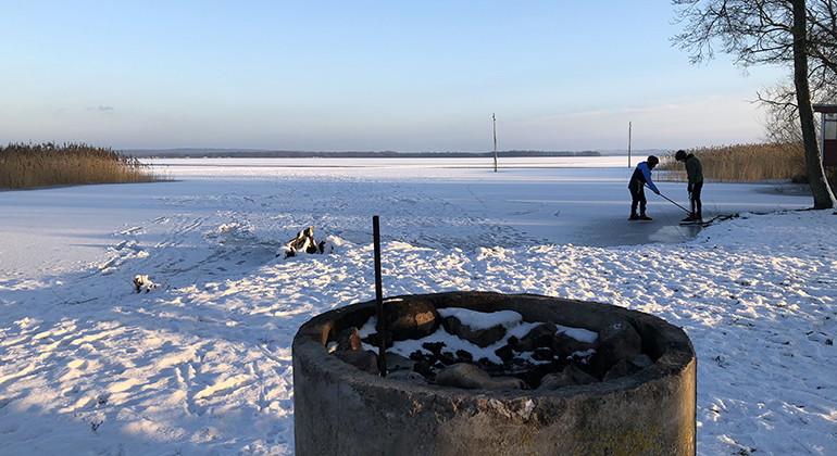 Skridskois på Sätoftasjön - Ringsjön.