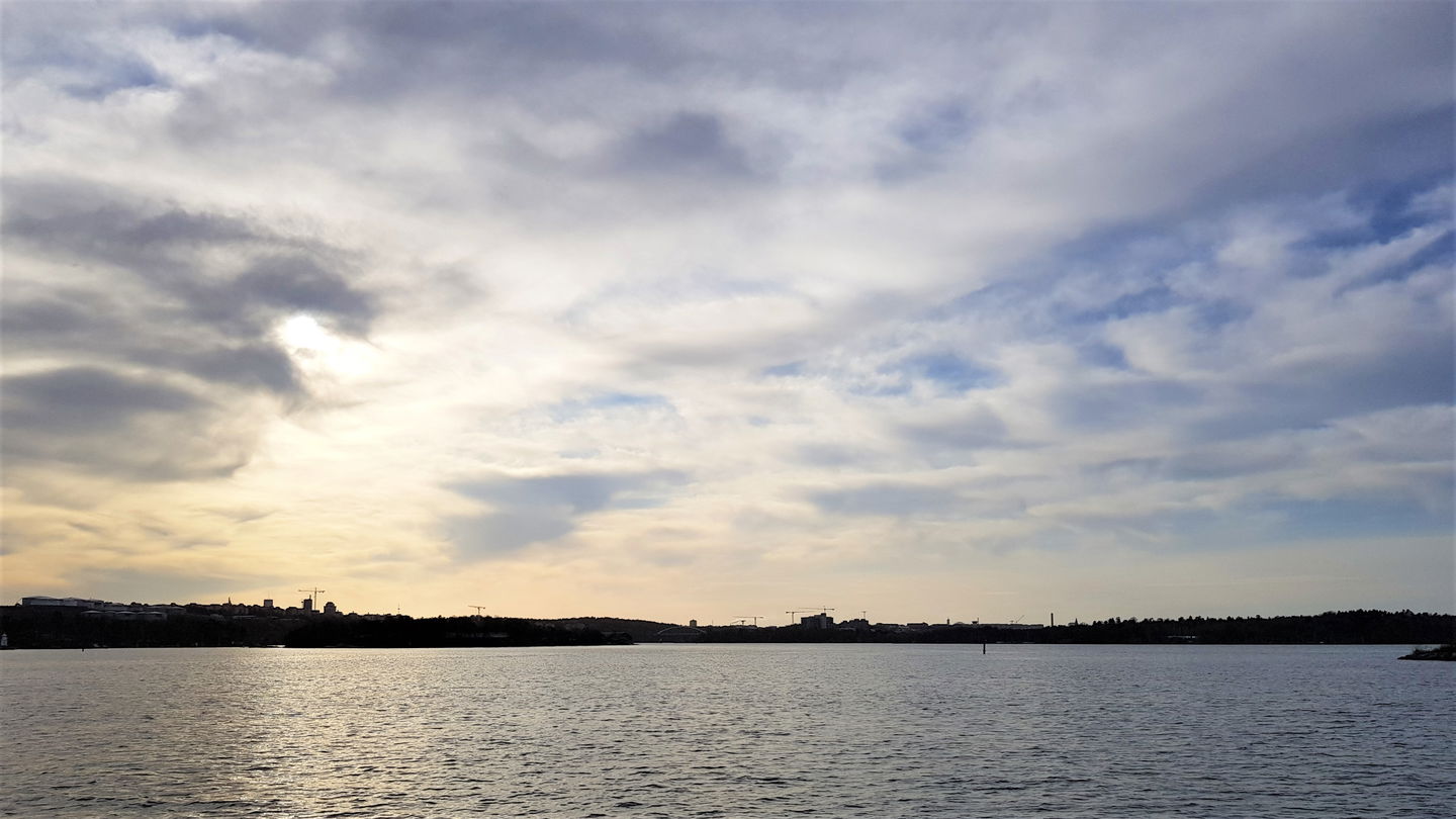 Utsikt söderut från Parkbryggan. Foto Lidingö stad