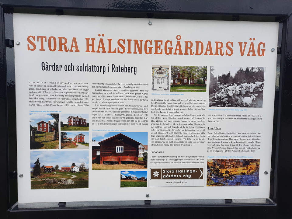 Info-tavla finns uppsatt vid rastplatsen