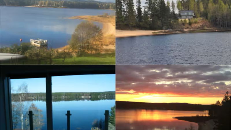Trevlig stuga direkt vid sjö, strand & skog, Gislaved