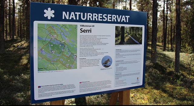Information sign, western trail, Serri