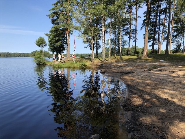 Swimmingspot at lake Bräkentorpasjön 