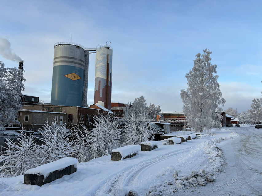 Ångbåtshamnen i vinterskrud