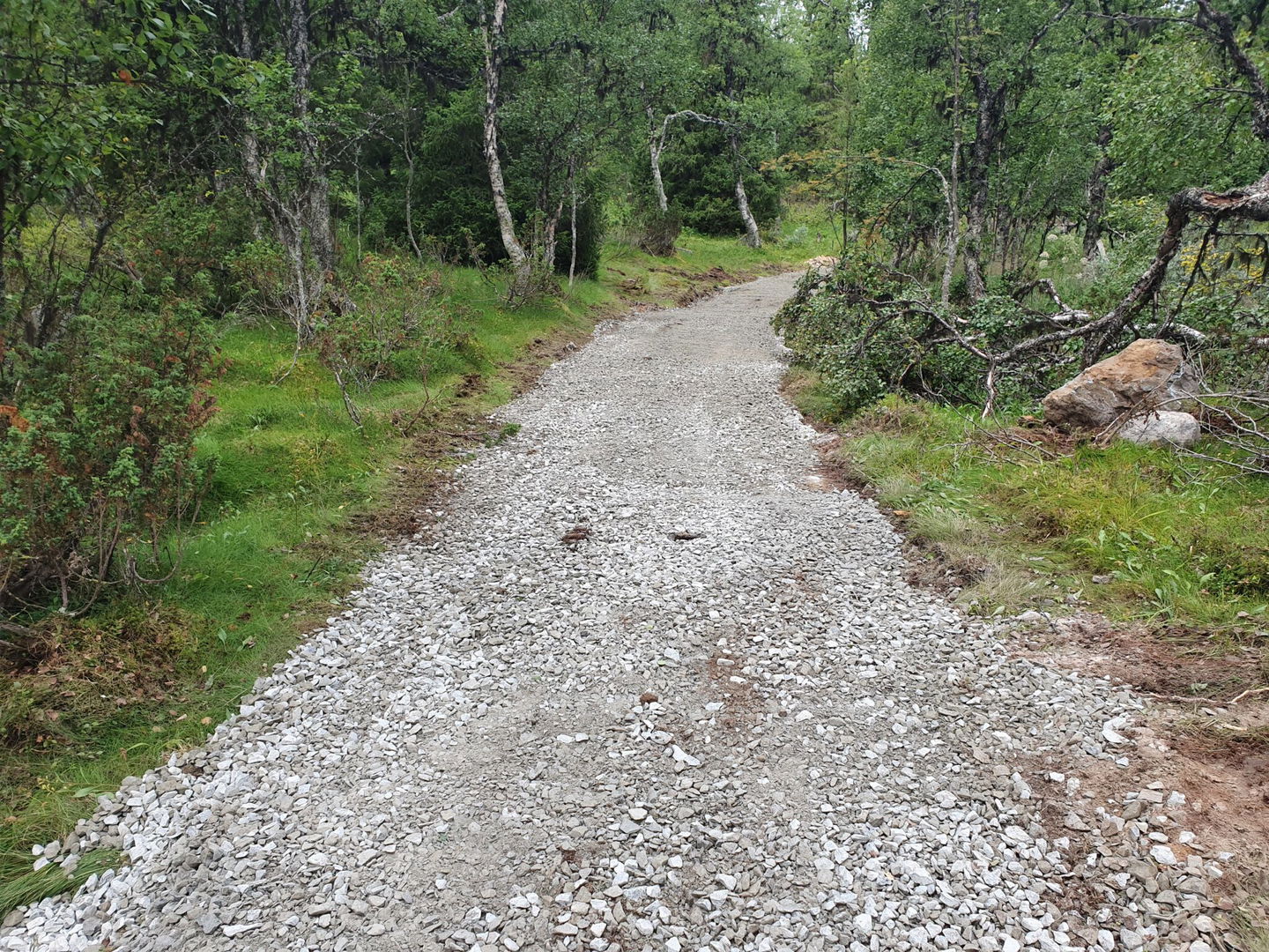 Grusad gångväg