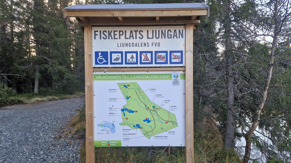 Skylt om Ljungdalsfisket