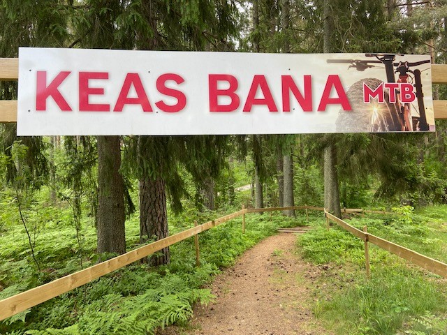 Startskylt KEA´s mountainbikebana-cykelbana