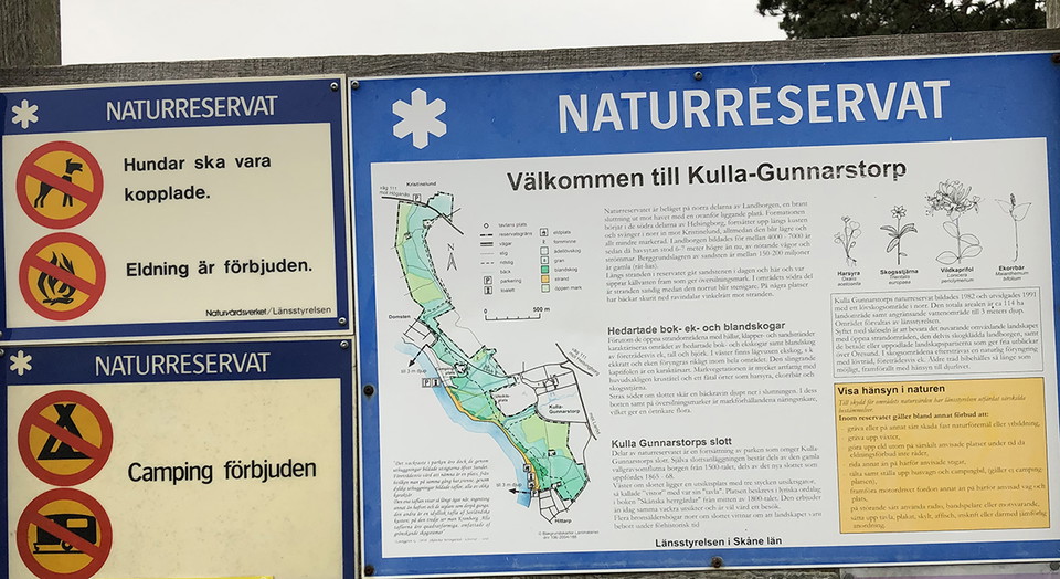 Eldning förbjuden i reservatet.